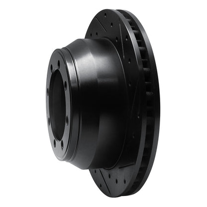 R1 Concepts R1 99-04 Ford F-350 Super Duty 4WD Rear Right Drilled & Slotted Black Brake Rotor