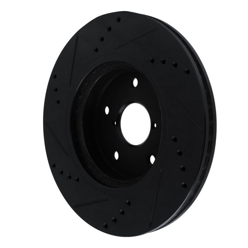 R1 Concepts R1 -24 Subaru Forester Front Right Drilled & Slotted Black Brake Rotor