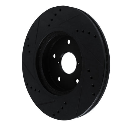 R1 Concepts R1 -24 Subaru Forester Front Right Drilled & Slotted Black Brake Rotor