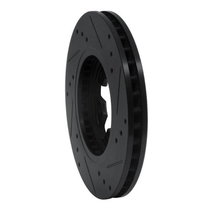 R1 Concepts R1 85-12 Nissan NP300 (Mexico) Front Left Drilled & Slotted Black Brake Rotor