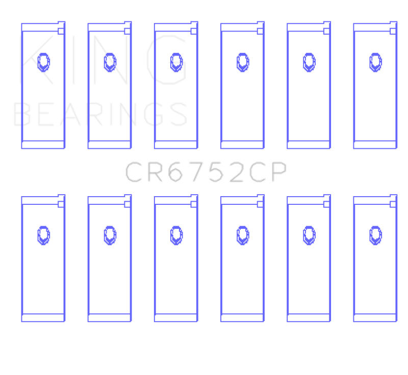 King Engine Bearings King Nissa/Infiniti VQ20DE/ VQ25DD/DE/ VQ30DD/DE/DET V6 (0.50 Oversize) Copper Based Rod Bearing Set