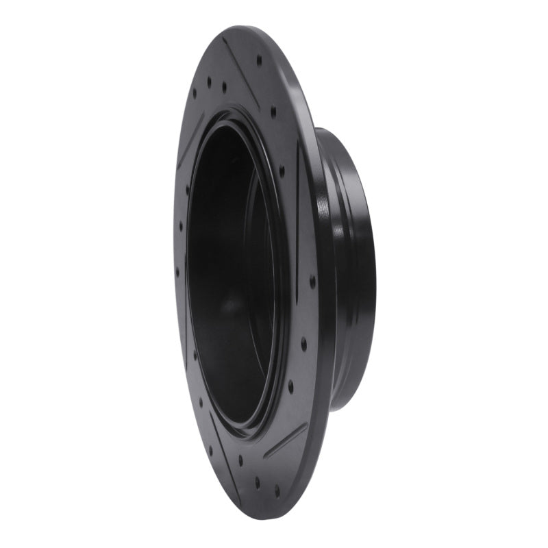 R1 Concepts R1 02-04 Honda CR-V Rear Left Drilled & Slotted Black Brake Rotor