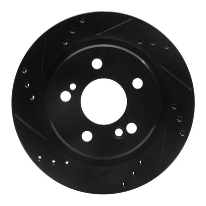 R1 Concepts R1 92-95 Mercedes-Benz E420 Rear Left Drilled & Slotted Black Brake Rotor