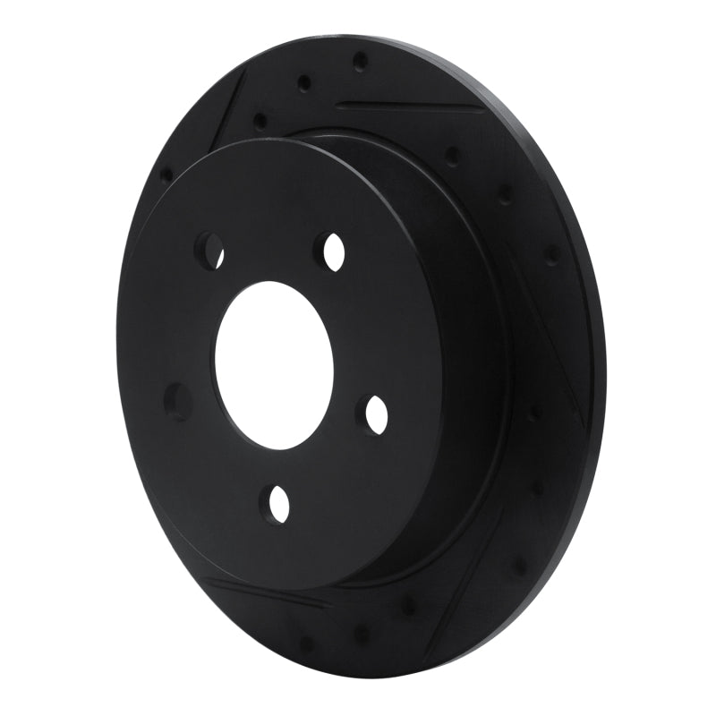R1 Concepts R1 97-05 Buick Century Rear Left Drilled & Slotted Black Brake Rotor