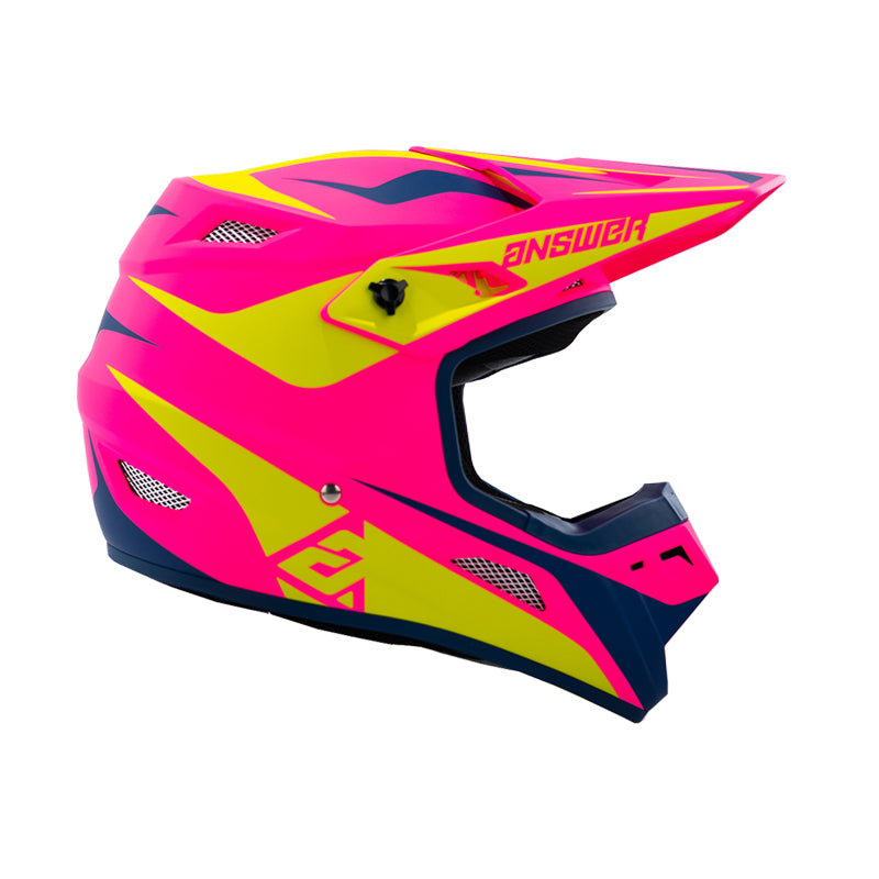 Answer 26 AR1 Mototown Helmet Matte Pink/Hyper Acid/Dark Blue - Small
