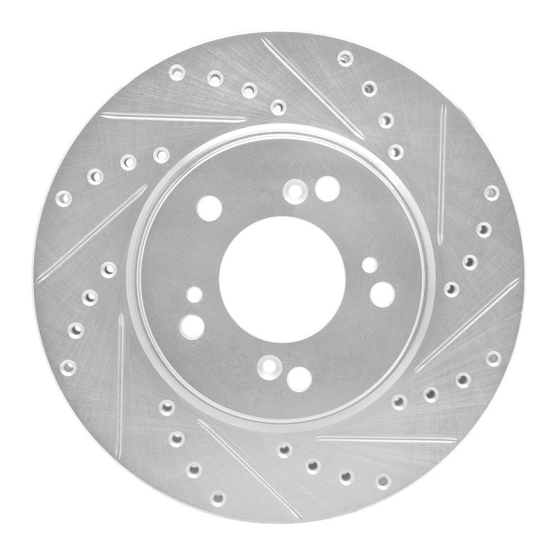 R1 Concepts R1 91-96 Acura NSX Front Right Drilled & Slotted Silver Brake Rotor