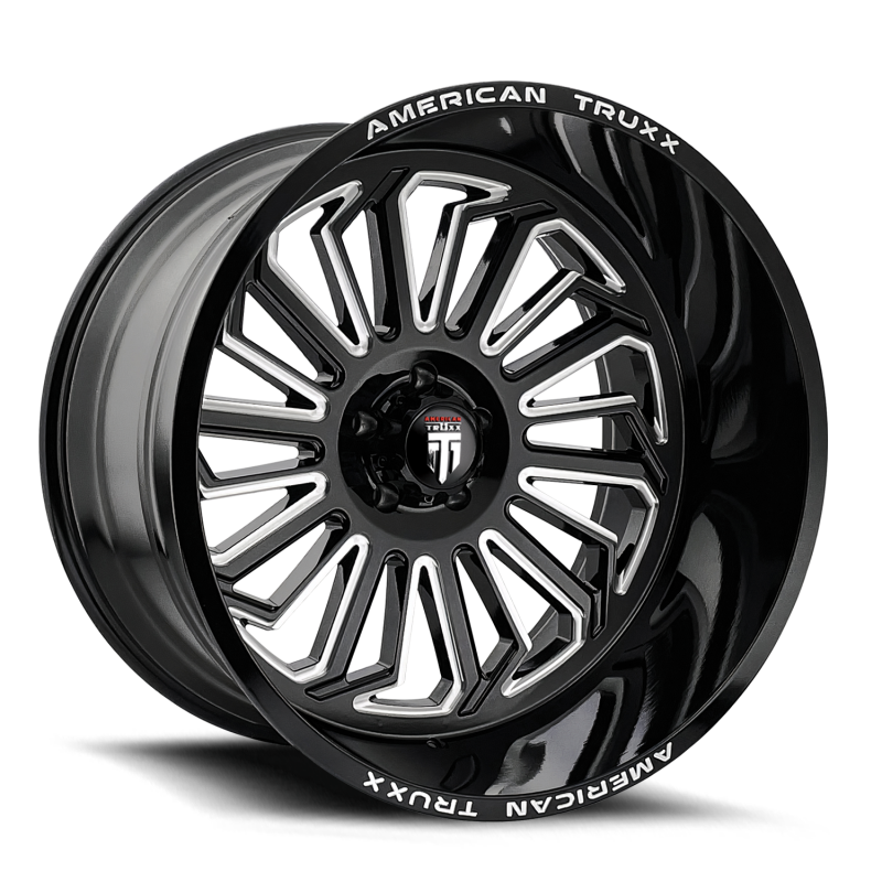 American Truxx AT1916 Butcher 20x12 / 6x135 BP / -25mm Offset / 87.1mm Hub Gloss Black Milled Wheel