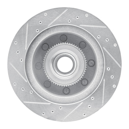 R1 Concepts R1 95-07 Ford E-250 Econoline Front Right Drilled & Slotted Silver Brake Rotor