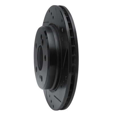 R1 Concepts R1 92-94 Mercedes-Benz 500E Rear Right Drilled & Slotted Black Brake Rotor