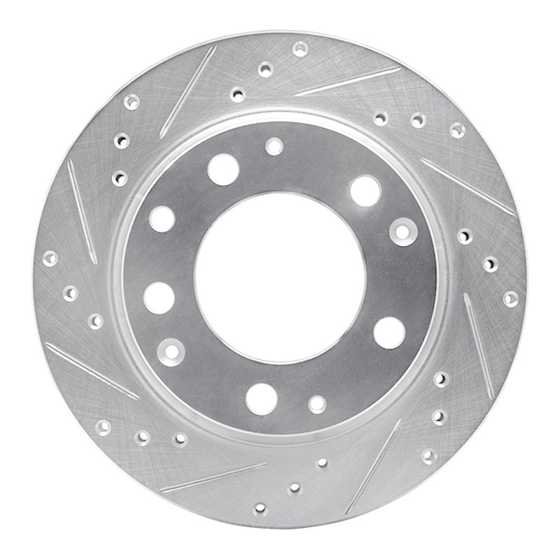 R1 Concepts R1 69-83 Porsche 911 Rear Left Drilled & Slotted Silver Brake Rotor