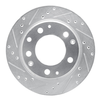 R1 Concepts R1 69-83 Porsche 911 Rear Left Drilled & Slotted Silver Brake Rotor