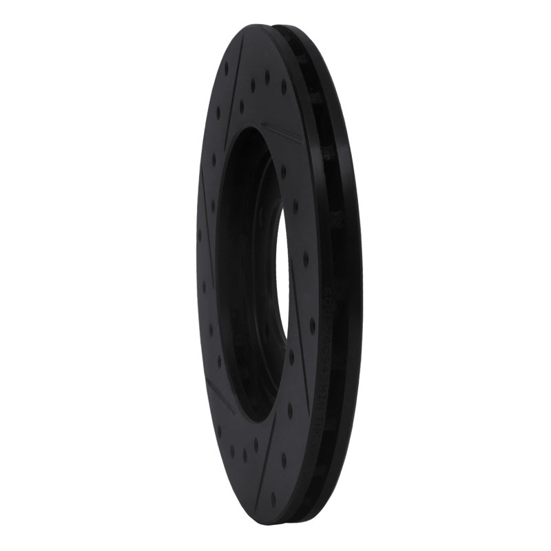 R1 Concepts R1 79-83 Toyota Pickup Front Right Drilled & Slotted Black Brake Rotor