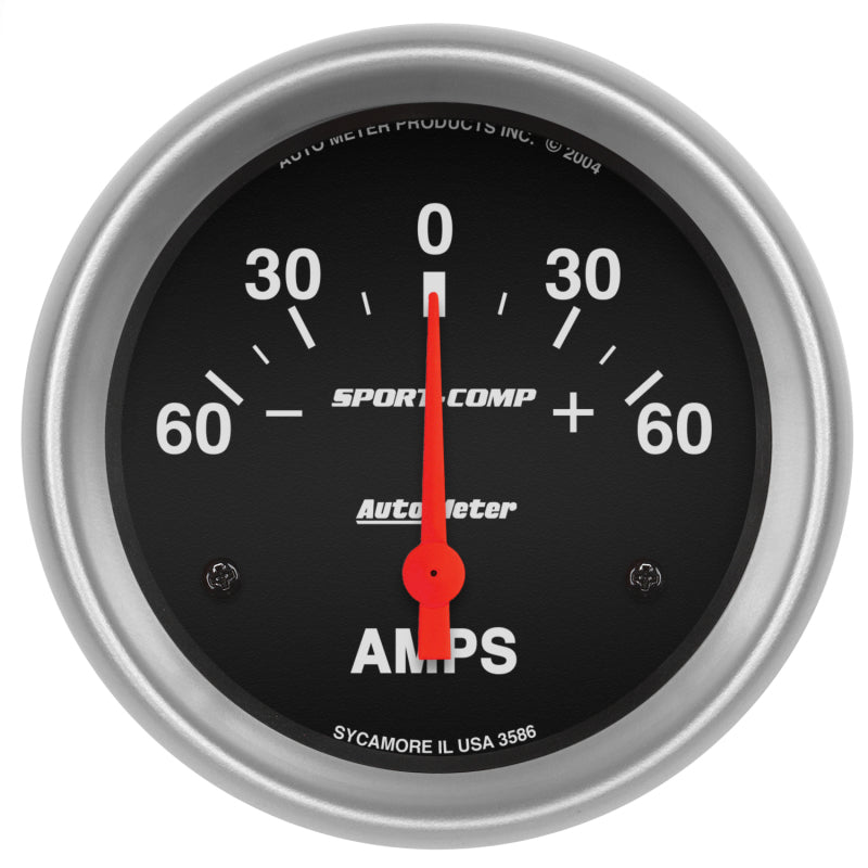 Autometer 2-5/8in Electric 60-0-60 Amps Ammeter