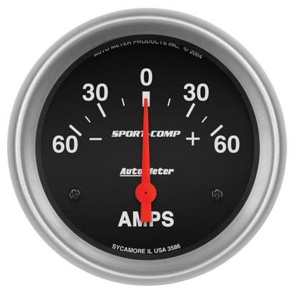 Autometer 2-5/8in Electric 60-0-60 Amps Ammeter