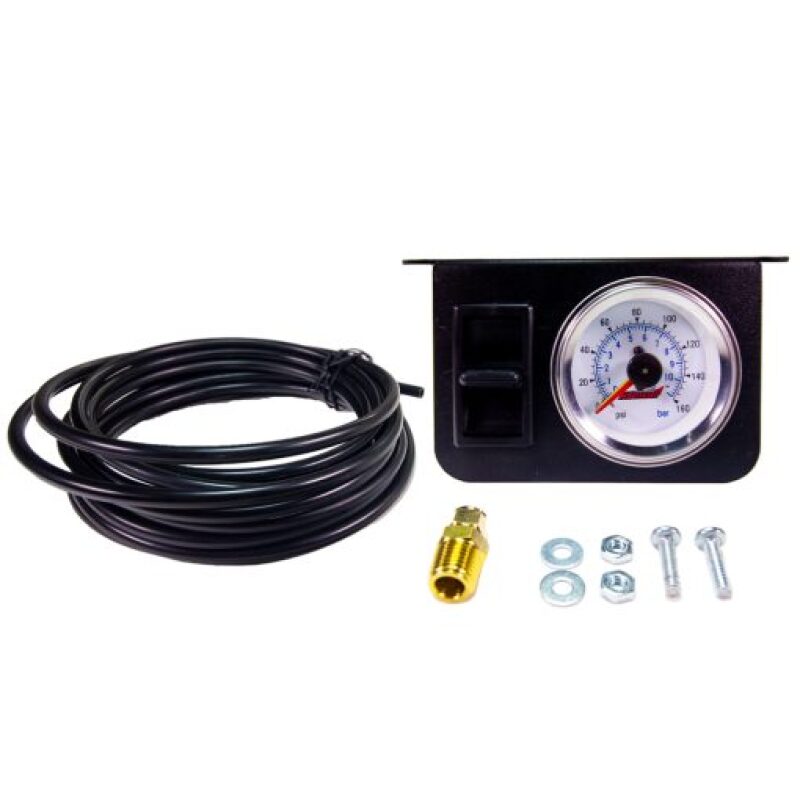 Kleinn Air Horns Kleinn Illuminated Dual Needle 160 PSI Dash Panel Gauge Kit w/ On/Off Switch