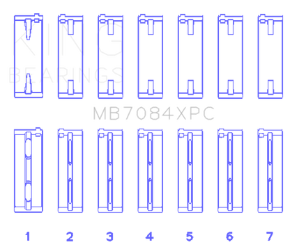 King Engine Bearings King Toyota 2JZGE/2JZGTE 24V 3.0L pMaxKote Performance Main Bearing Set - Size +.025mm