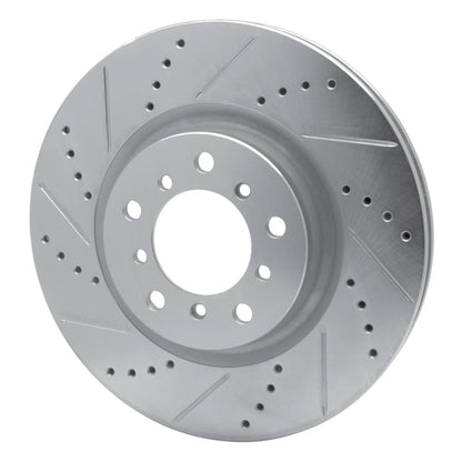 R1 Concepts R1 2001-2006 BMW M3 Right Front Drilled & Slotted Silver Brake Rotor