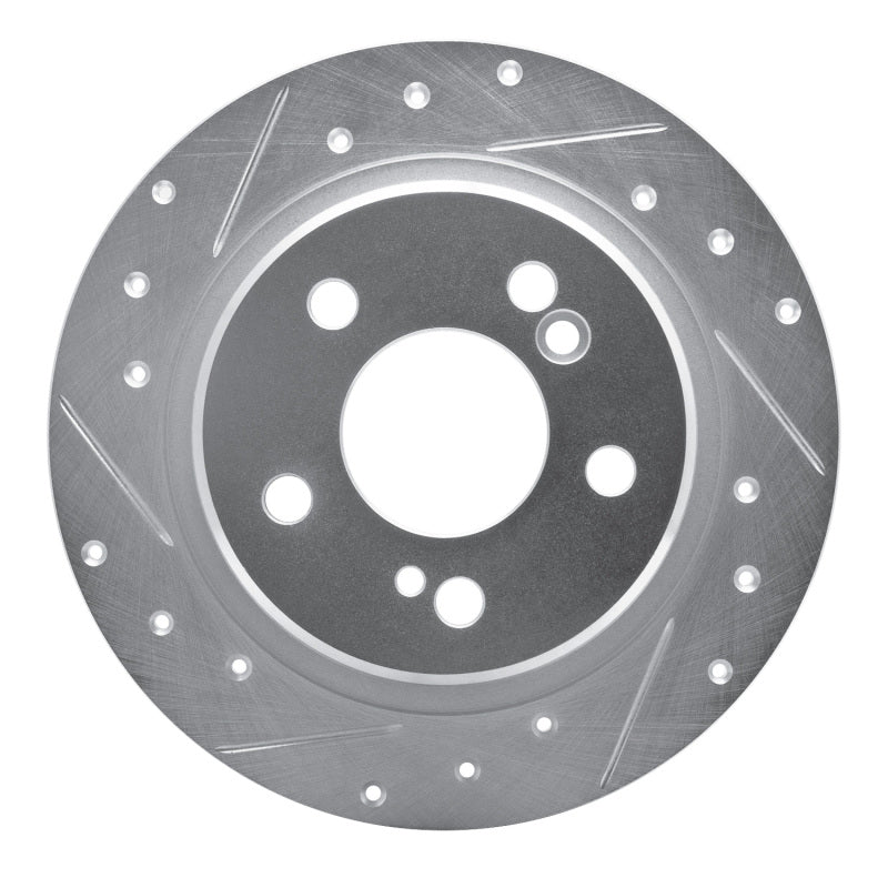 R1 Concepts R1 90-95 Mercedes-Benz 300SL Rear Left Drilled & Slotted Silver Brake Rotor