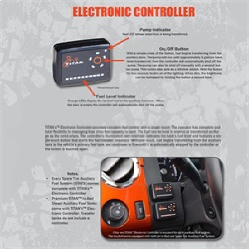 Titan Fuel Tanks Universal 40 Gallon Travel Trekker Fuel System w/Electronic Controller/Pump System