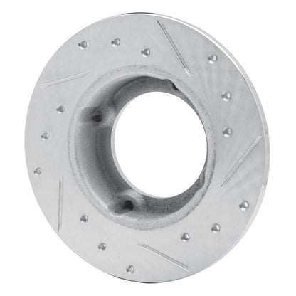 R1 Concepts R1 73-79 Honda Civic Hatchback Front Left Drilled & Slotted Silver Brake Rotor