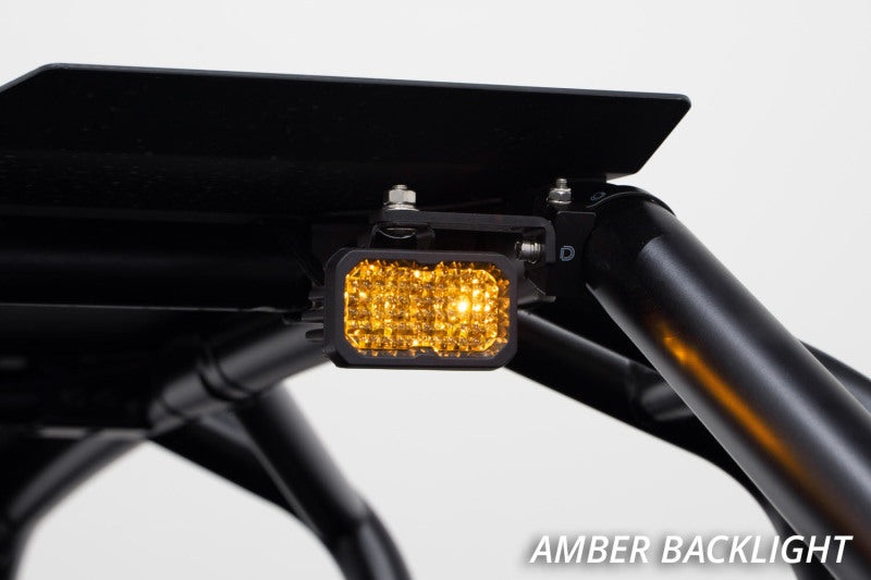 Diode Dynamics Stage Series 1.875 Inch Roll Bar Chase Light Kit SSC2 Sport Yellow (Pair)