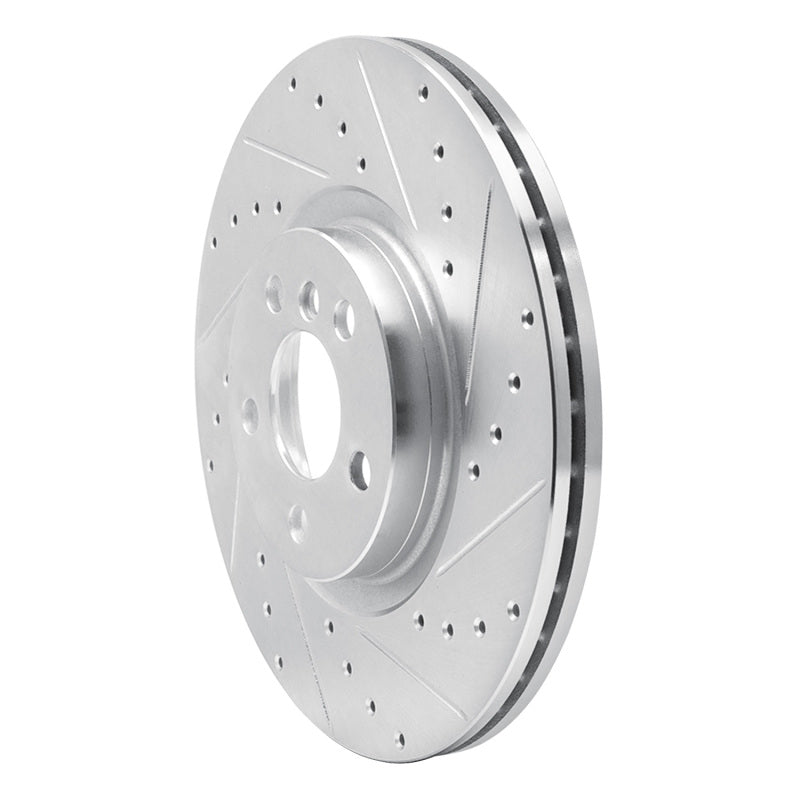 R1 Concepts R1 15-25 BMW X1 (USA/Canada) Front Right Drilled & Slotted Silver Brake Rotor