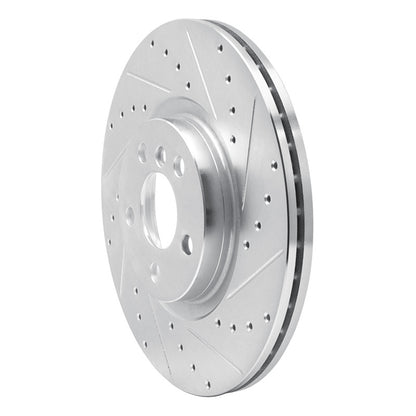 R1 Concepts R1 15-25 BMW X1 (USA/Canada) Front Right Drilled & Slotted Silver Brake Rotor