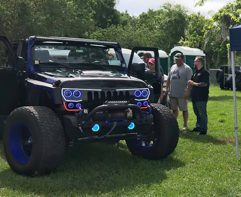 ORACLE Lighting Oracle Vector Jeep Wrangler JK Grille Halo Kit - ColorSHIFT 2