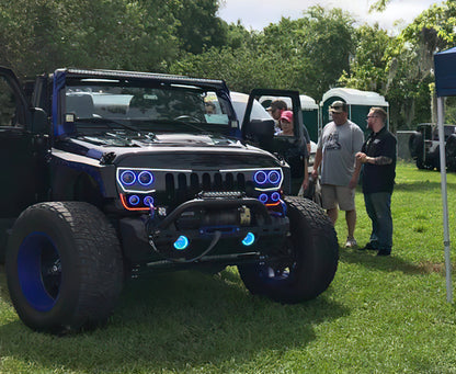 ORACLE Lighting Oracle Vector Jeep Wrangler JK Grille Halo Kit - ColorSHIFT 2