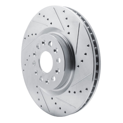 R1 Concepts R1 17-25 Buick Enclave Front Right Drilled & Slotted Silver Brake Rotor