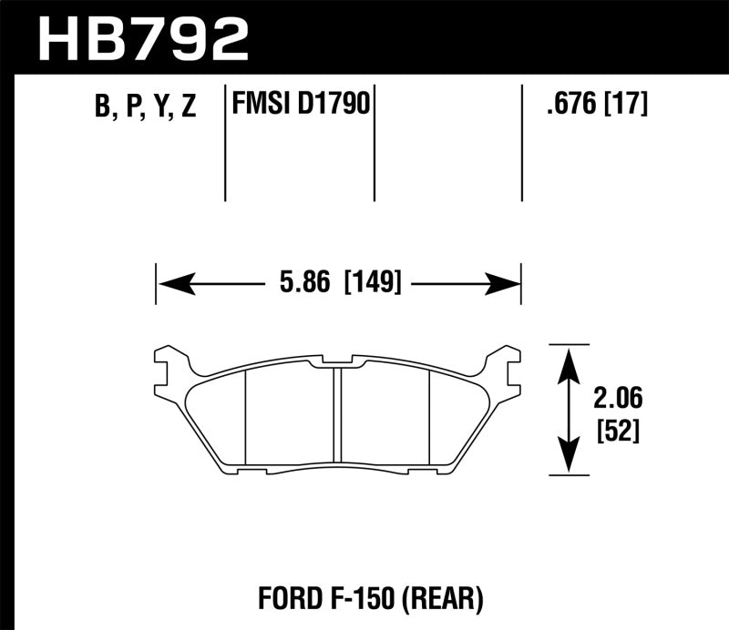 Hawk Performance Hawk 15 Ford F-150 Super Duty Rear Brake Pads