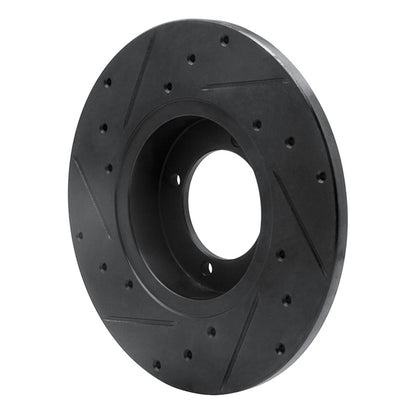 R1 Concepts R1 74-78 Nissan 260Z Front Right Drilled & Slotted Black Brake Rotor