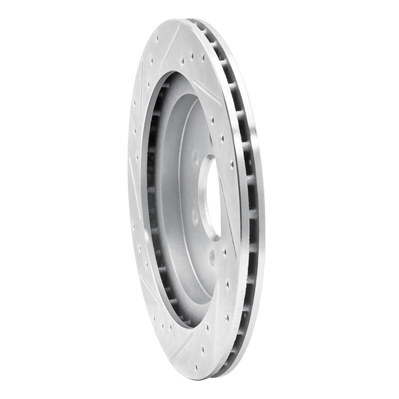 R1 Concepts R1 92-02 Dodge Viper Rear Right Drilled & Slotted Silver Brake Rotor