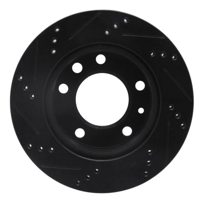 R1 Concepts R1 02-06 Dodge Sprinter 3500 Front Left Drilled & Slotted Black Brake Rotor