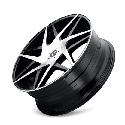 Kraze Wheels Kraze KR192 Phase 22x8.5 / 5x112/114.3 BP / 38mm Offset / 72.62mm Hub Gloss Black Machined Wheel
