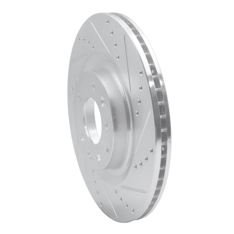 R1 Concepts R1 04-11 Mazda RX-8 Front Right Drilled & Slotted Silver Brake Rotor