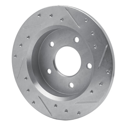 R1 Concepts R1 84-88 Pontiac 6000 Rear Left Drilled & Slotted Silver Brake Rotor