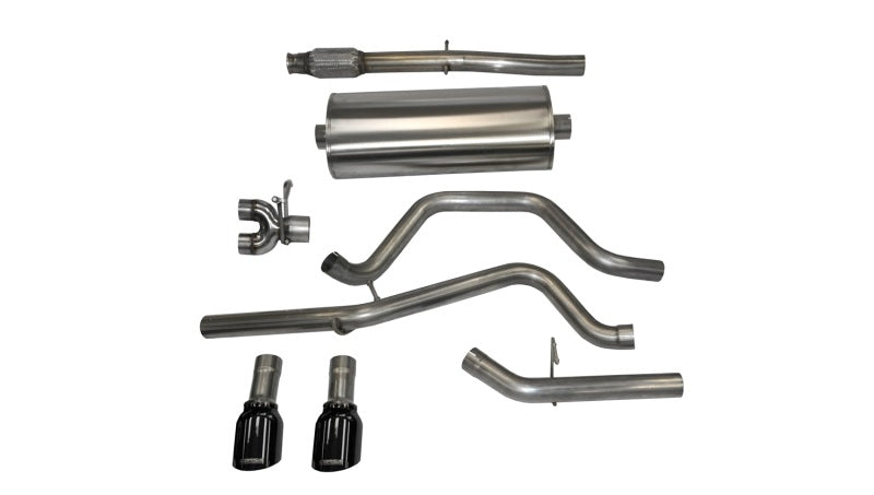 CORSA Performance Corsa 2014-2019 C Sierra/Chevy Silv 1500 Crew Cab/Short Bed 5.3L V8 Black Sport Dual Rear CB Exhaust
