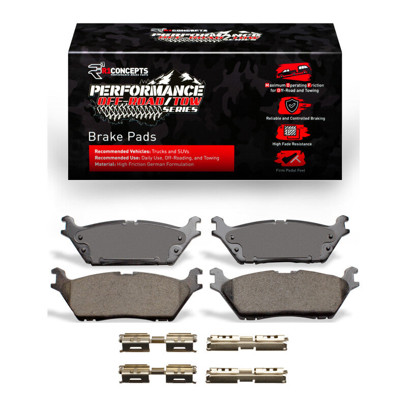 R1 Concepts R1 2015-2021 Ford Expedition Rear Performance Off-Road/Tow Brake Pads & Hardware Kit