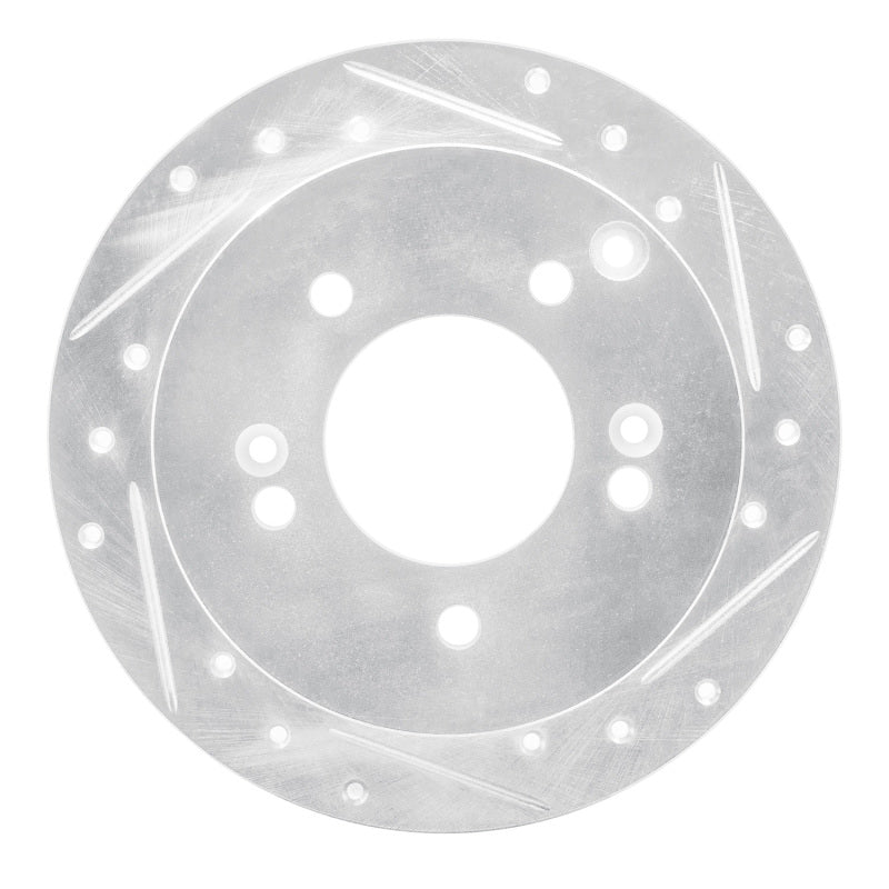 R1 Concepts R1 01-10 Hyundai TUCSON Rear Right Drilled & Slotted Silver Brake Rotor
