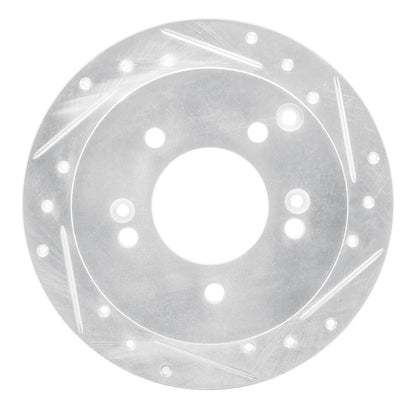 R1 Concepts R1 01-10 Hyundai TUCSON Rear Right Drilled & Slotted Silver Brake Rotor