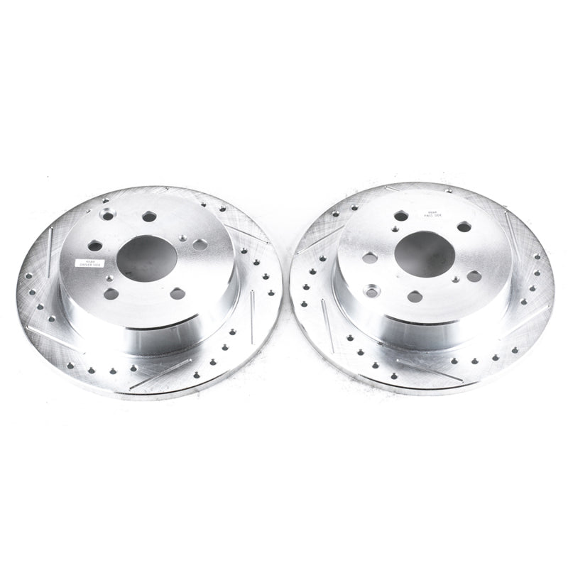PowerStop Power Stop 10-12 Lexus HS250h Rear Evolution Drilled & Slotted Rotors - Pair
