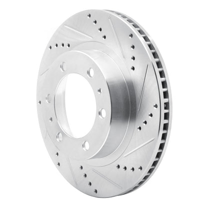R1 Concepts R1 03-23 Toyota FJ Cruiser Front Right Drilled & Slotted Silver Brake Rotor