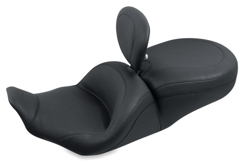 Mustang Motorcycle Mustang 97-07 Harley Rd King,06-07 Str Glide,00-05 Eagle Lowdown Touring 1PC Seat w/DBR - Black