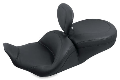 Mustang Motorcycle Mustang 97-07 Harley Rd King,06-07 Str Glide,00-05 Eagle Lowdown Touring 1PC Seat w/DBR - Black
