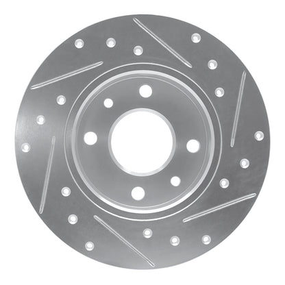 R1 Concepts R1 81-83 Renault R18I Front Left Drilled & Slotted Silver Brake Rotor