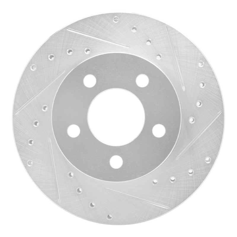 R1 Concepts R1 95-02 Ford Ranger (USA/Canada) Front Right Drilled & Slotted Silver Brake Rotor