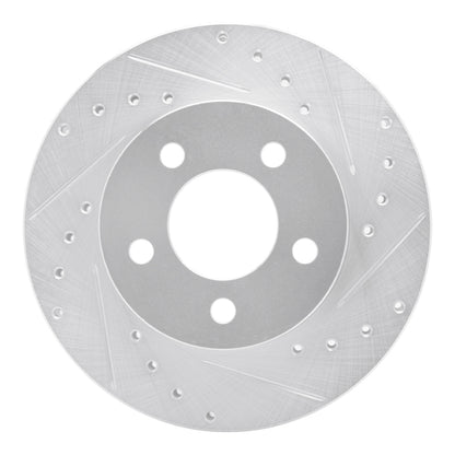 R1 Concepts R1 95-02 Ford Ranger (USA/Canada) Front Right Drilled & Slotted Silver Brake Rotor
