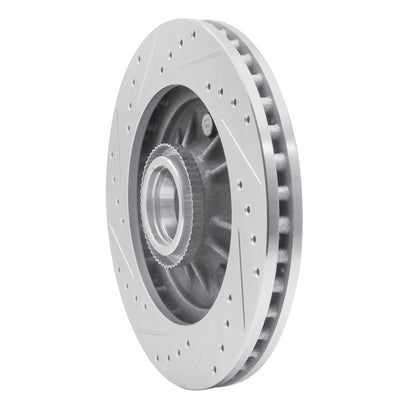 R1 Concepts R1 99-04 Ford Expedition Front Right Drilled & Slotted Silver Brake Rotor