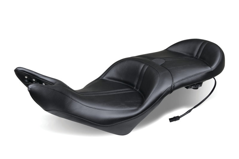Mustang Motorcycle Mustang 08-17 Victory Vision Standard Touring 1PC Seat w/Driver Backrest - Black